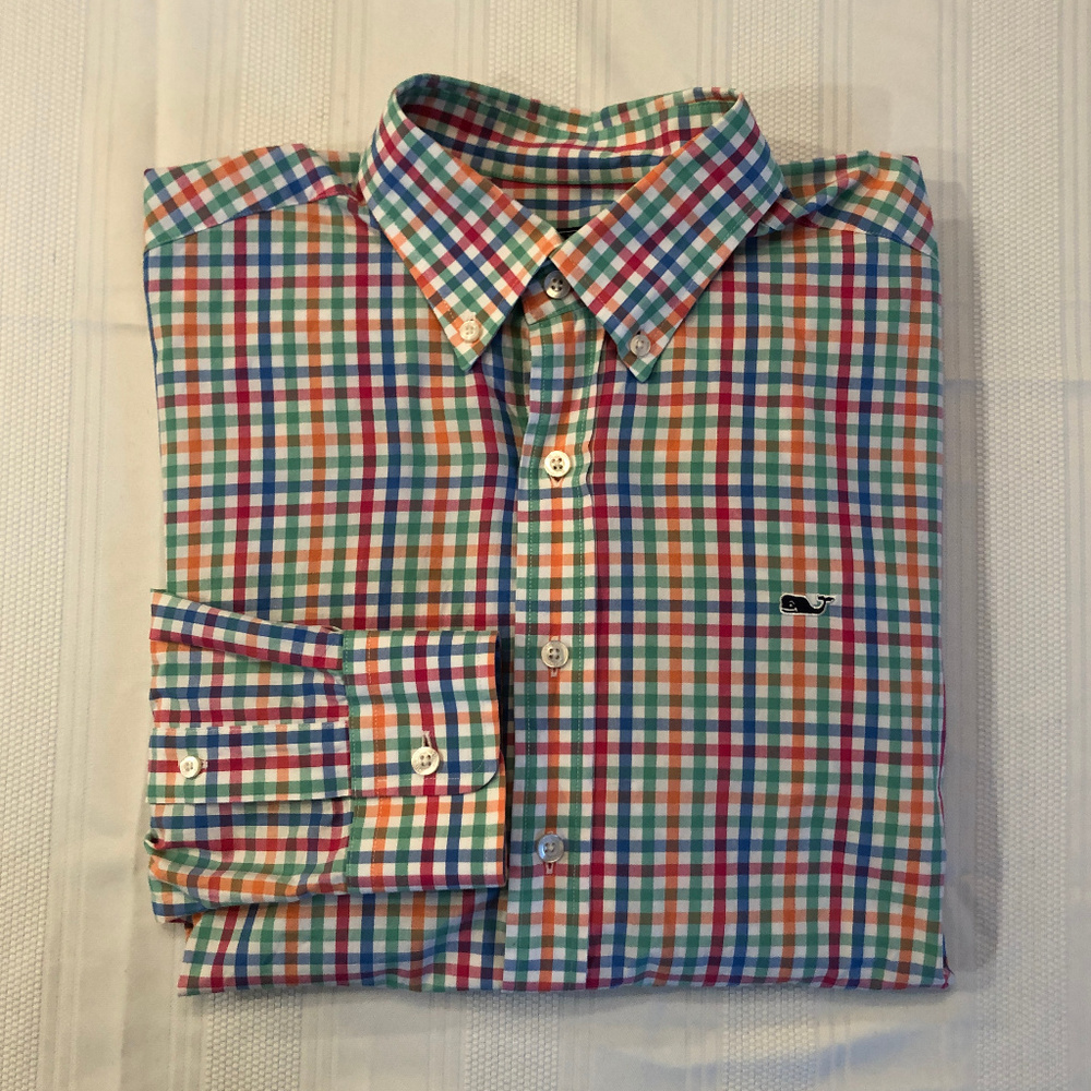 Vineyard Vines Multi Color Slim Fit Whale Shirt
